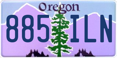 OR license plate 885ILN