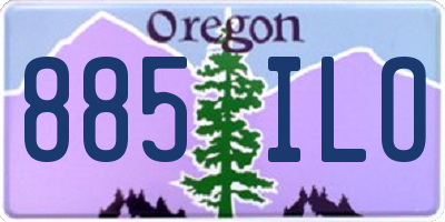 OR license plate 885ILO