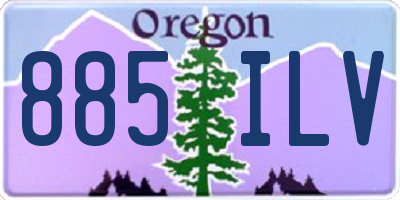 OR license plate 885ILV