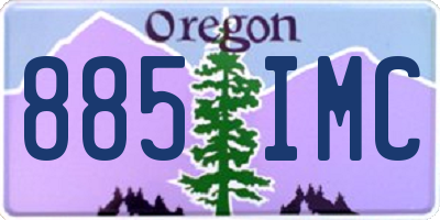 OR license plate 885IMC