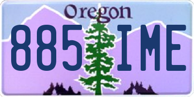 OR license plate 885IME