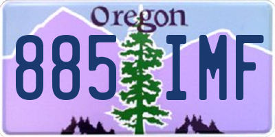 OR license plate 885IMF