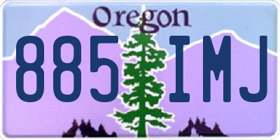OR license plate 885IMJ