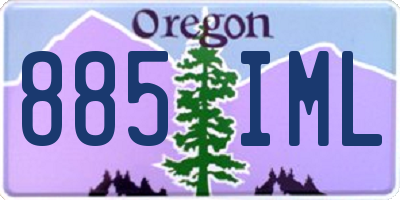 OR license plate 885IML