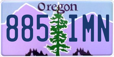 OR license plate 885IMN