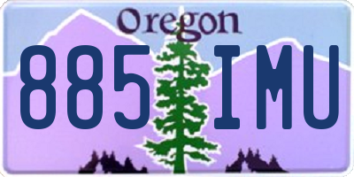 OR license plate 885IMU