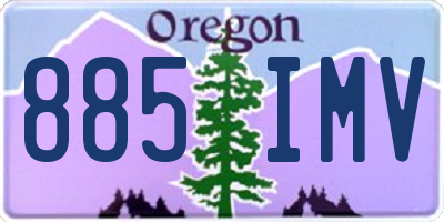 OR license plate 885IMV