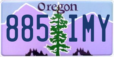 OR license plate 885IMY