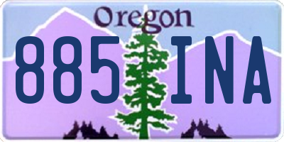 OR license plate 885INA