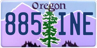 OR license plate 885INE