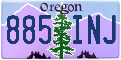 OR license plate 885INJ