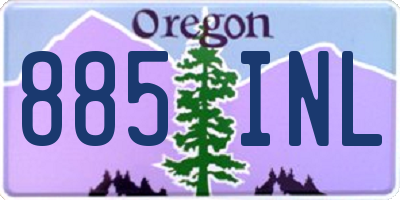 OR license plate 885INL