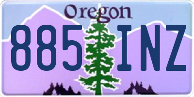 OR license plate 885INZ