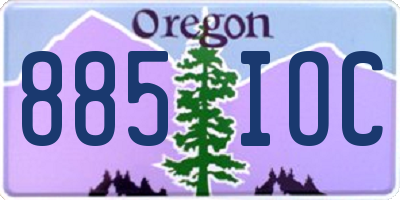 OR license plate 885IOC