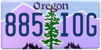 OR license plate 885IOG
