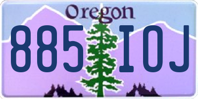 OR license plate 885IOJ