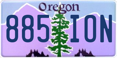 OR license plate 885ION