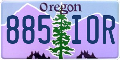 OR license plate 885IOR