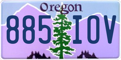 OR license plate 885IOV