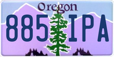 OR license plate 885IPA