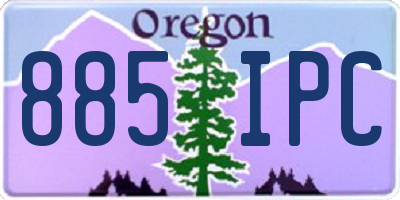 OR license plate 885IPC