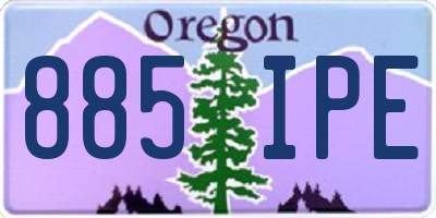 OR license plate 885IPE