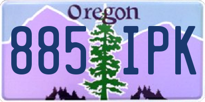OR license plate 885IPK