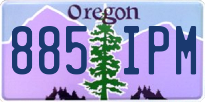OR license plate 885IPM