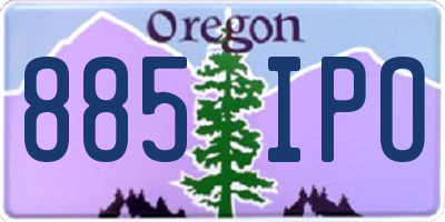 OR license plate 885IPO
