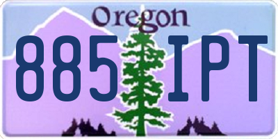 OR license plate 885IPT