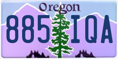 OR license plate 885IQA