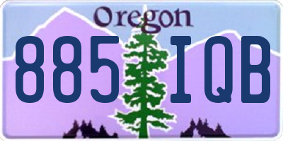 OR license plate 885IQB