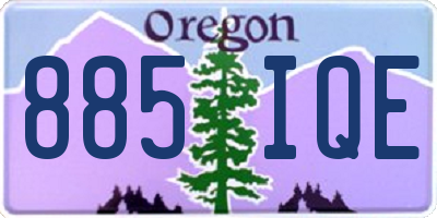 OR license plate 885IQE