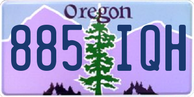 OR license plate 885IQH
