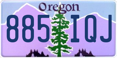 OR license plate 885IQJ