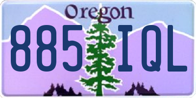 OR license plate 885IQL