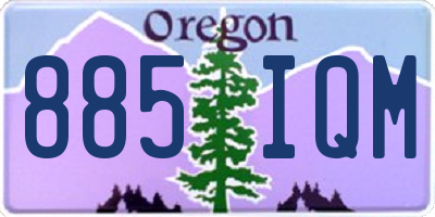 OR license plate 885IQM