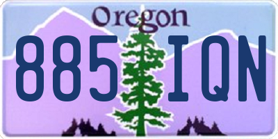 OR license plate 885IQN