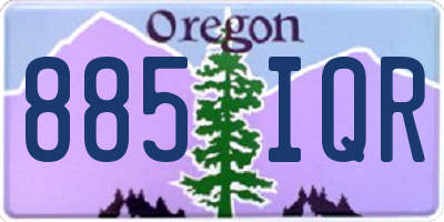 OR license plate 885IQR