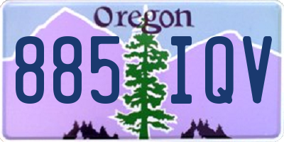 OR license plate 885IQV