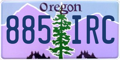 OR license plate 885IRC