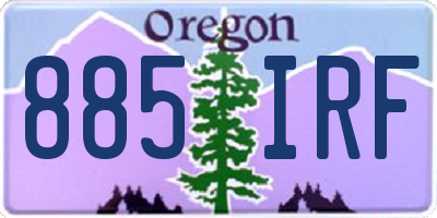OR license plate 885IRF