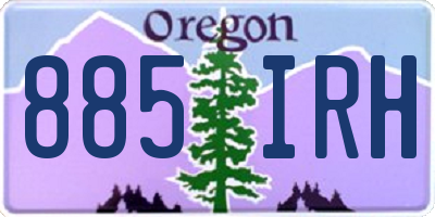 OR license plate 885IRH