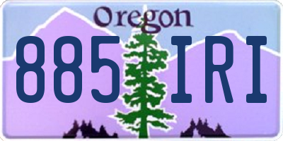 OR license plate 885IRI