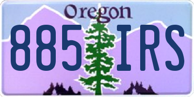 OR license plate 885IRS