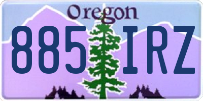 OR license plate 885IRZ