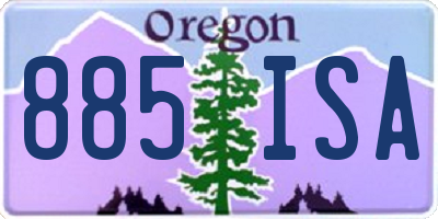 OR license plate 885ISA