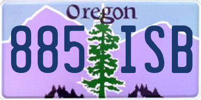 OR license plate 885ISB