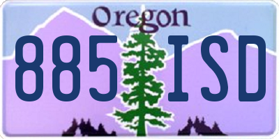 OR license plate 885ISD