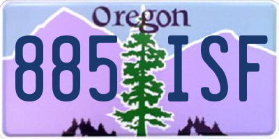OR license plate 885ISF